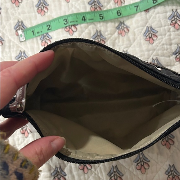 LeSportsac Black and Brown Cow Print Pouch - Picture 3 of 4